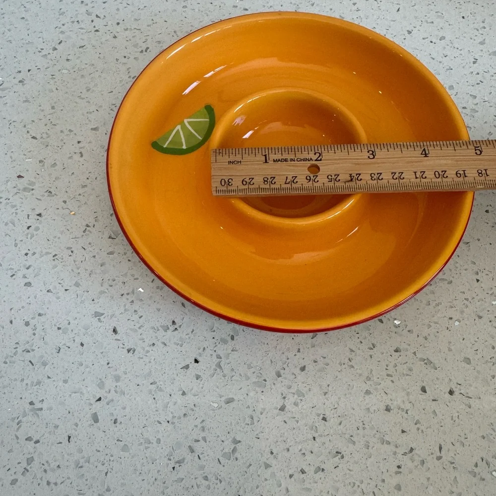 Crate & Barrel Mambo Margarita Salter or Chips and Salsa Serving Bowl
